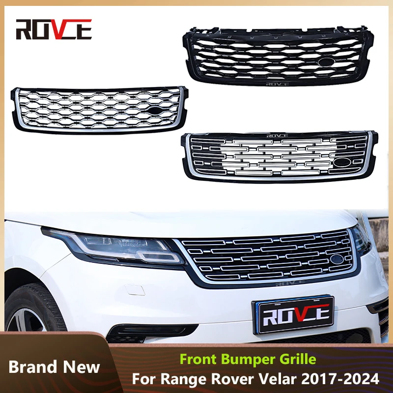

ROVCE Front Grille Racing Grills For Land Rover Range Rover Velar L560 2017-2024 Upgrade New Style Radiator Grill Accessories