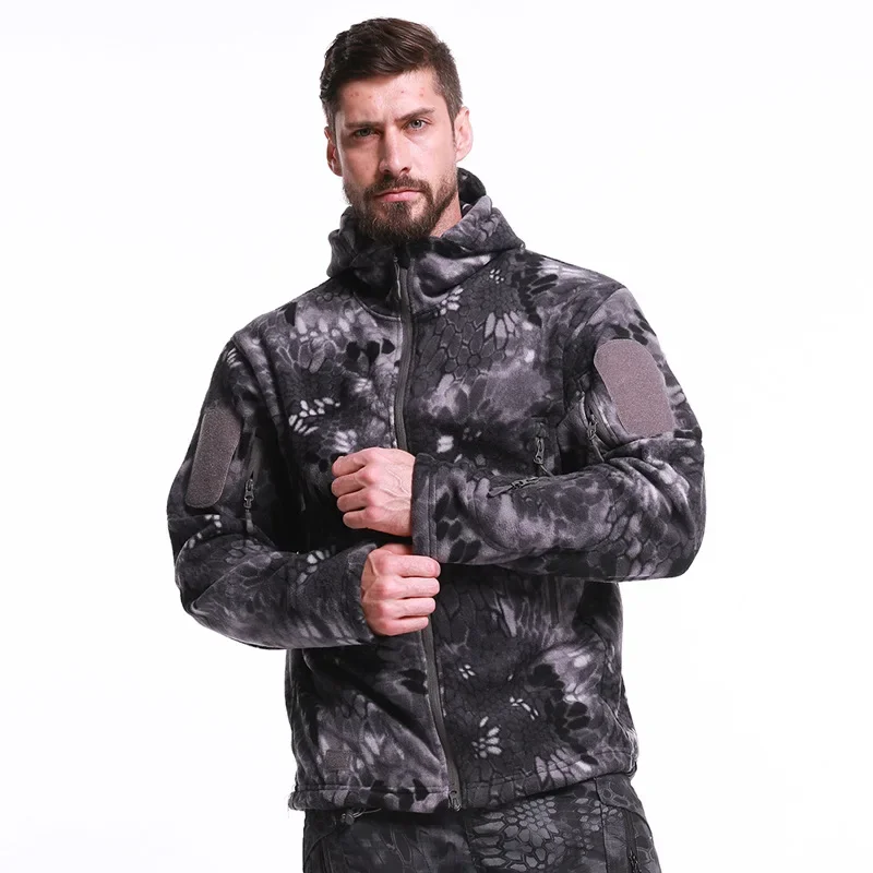Kurtki turystyczne Wiatroszczelna termiczna odzież myśliwska Polarowa wiatrówka Zimowa kurtka Softshell Męski kombinezon taktyczny Wojskowy kemping — zdjęcie 6
