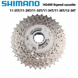 Shimano HG400 9s Cassette CS-HG400 11-25T 11-28T 11-32T 11-34T 11-36T 12-36T MTB 9 Speed Mountain Bicycle Freewheel