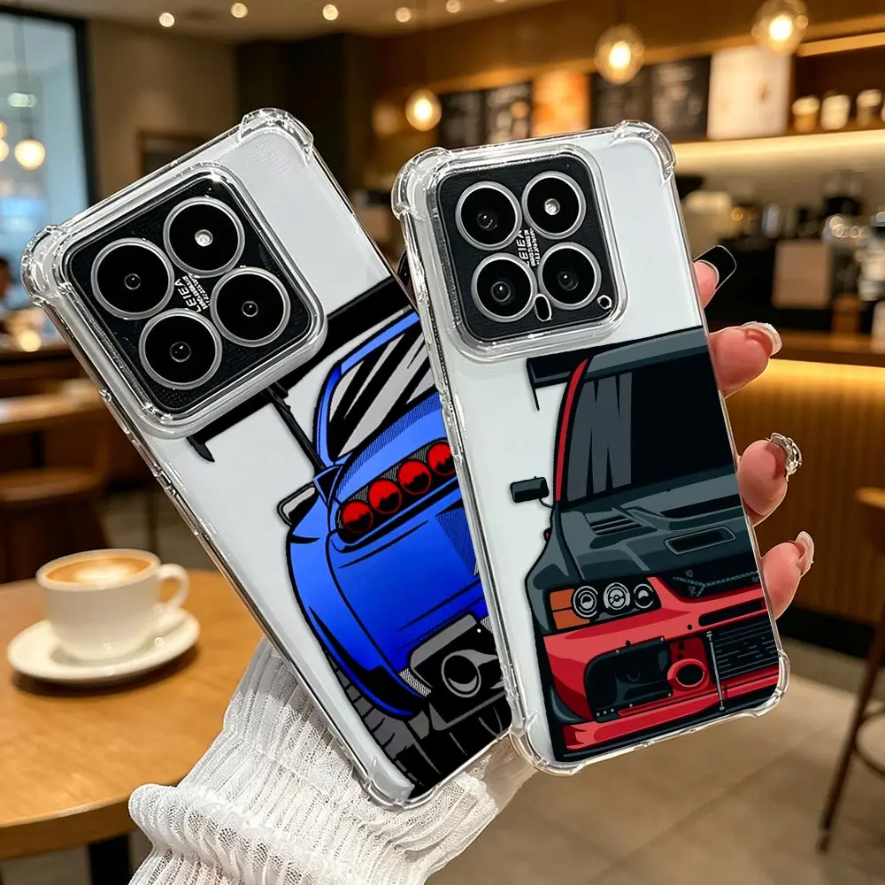 Transparent Phone Case For infinix HOT 10S 50 60 70 NOTE 30 60 SMART 7 8 9 10 20 PRO Shockproof Case Tokyo Drift JDM Sports Cars