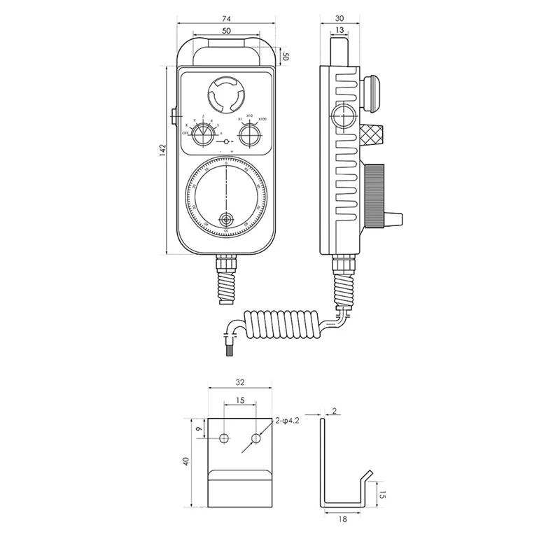 Handwheel Type Universal CNC MPG Pendant Hand Wheel 100 Pulse 5V & Emergency Stop CNC Router Handwheel