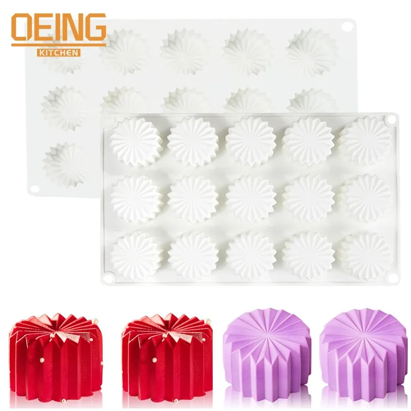 

Round 3D Chocolate Cake Silicone Mold for French Dessert Mousse Jelly Chocolate Puff Bakeware Pastry Decoration Tool Accessories