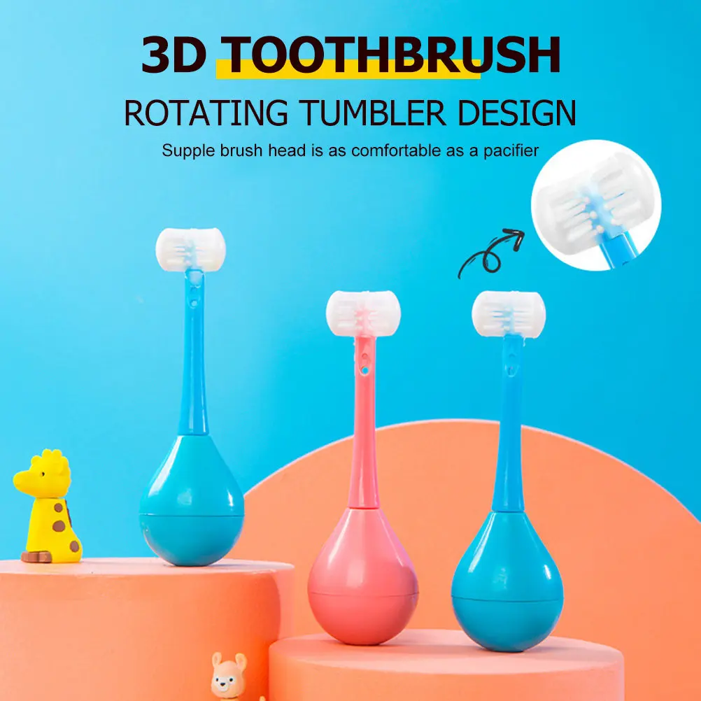 2pcs Kids Toothbrush Set with Ergonomic Handle & Ultra-Soft Bristles, Cartoon Design for Children Oral Care