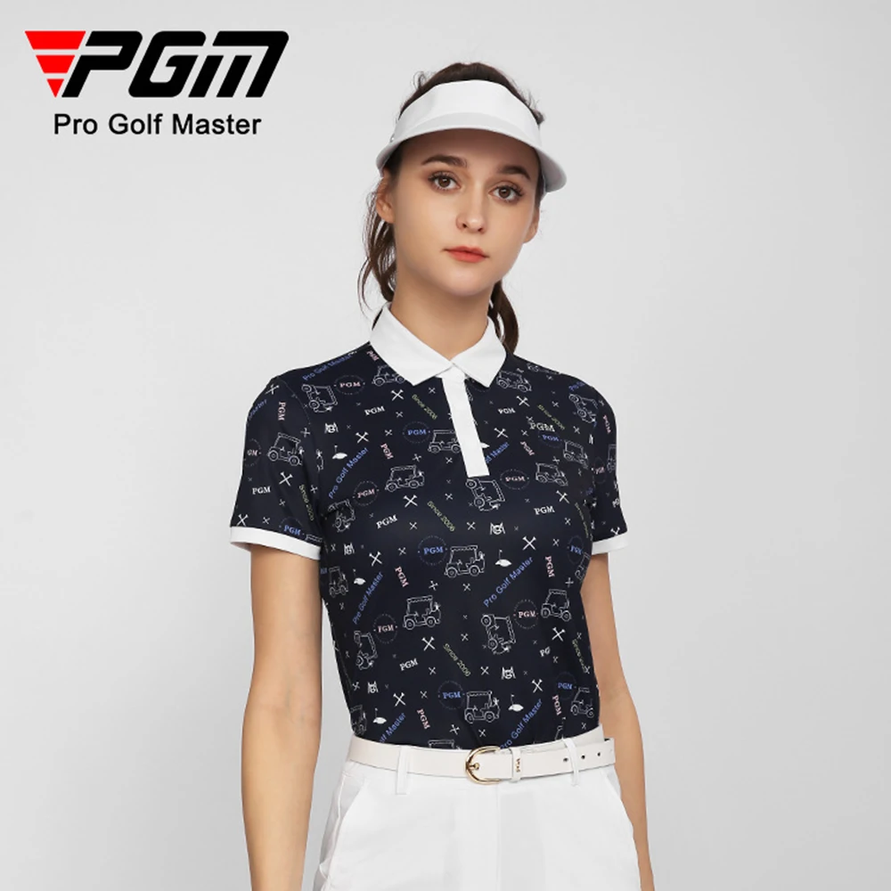 Wiosenno-letnia nowa damska koszulka golfowa z krótkim rękawem sportowa koszulka typu Slim Fit oddychająca i wygodna szybko wysuszona koszulka Polo