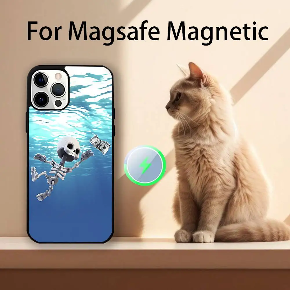 Чехол для телефона C-Clash Royale GAME для iPhone 17,16,15,14,13,12,11,Pro,Max,Plus,Mini,SE4,E с магнитной беспроводной зарядкой Magsafe