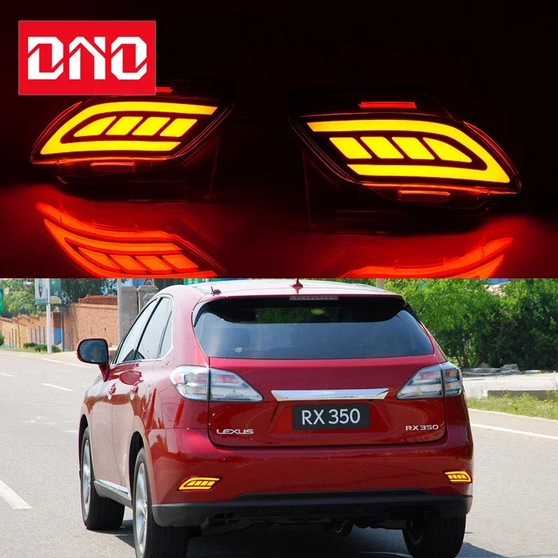 Car LED Rear Bumper Lamps For Lexus RX 2009 - 2012 2013 0214 2015 Fog Lamps Brake Turn Signal Reflector Indicators Taillights