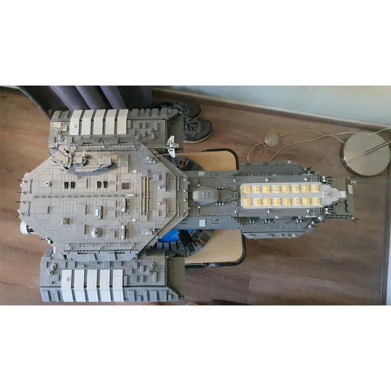 

MOC-35381 New Space Aircraft Carrier Battleship Building Block Model 9360 Parts MOC Creative Boy's Children's Birthday Toy Gift