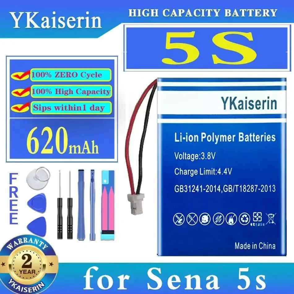 

Для гарнитуры Sena 5S легкий 620 мАч 2 линии прочный аккумулятор для мотоциклетного шлема