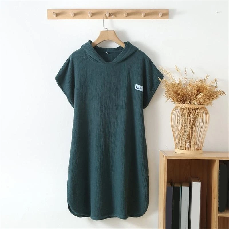 J15U القطن مقنعين عباءة منشفة استحمام للطفل تنفس كيب عباءة لينة وماصة الحمام للسباحة #3