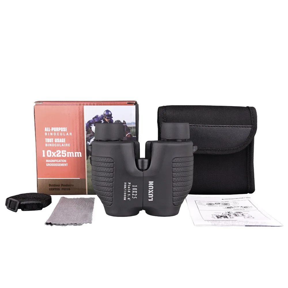 8X25/10X25 Fixed Focus HD Binoculars For Adults & Kids Compact FMC Mini Pocket Binoculars BAK4 for Travel Hiking Scenery Outdoor - view 6
