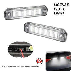 2 Pcs LED Car License Plate Light Highlight Lamp Auto Accessories  For Honda  Civic Coupe EJ EK EM EK9 EK4 Hatchback