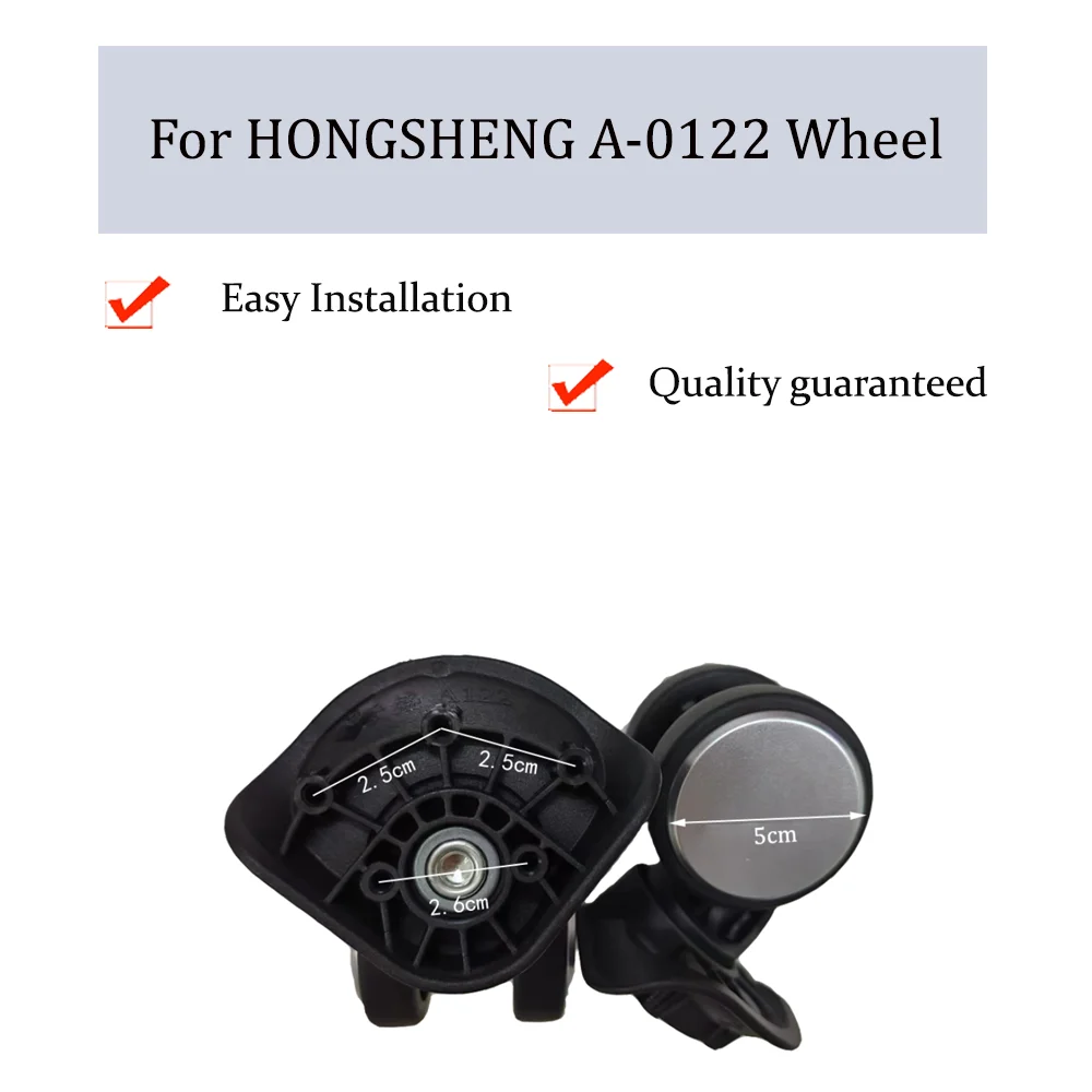 

For HONGSHENG A-0122 Universal Wheel Replacement Trolley Case Luggage Pulley Silent Smooth Shock Absorbing Durable Caster Wheels