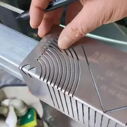 Multifunctional Square Tube Rounded Corner Drawing Ruler Multi-Drawing Ruler Two-way 45 Degree Angle Precise Line Drawings