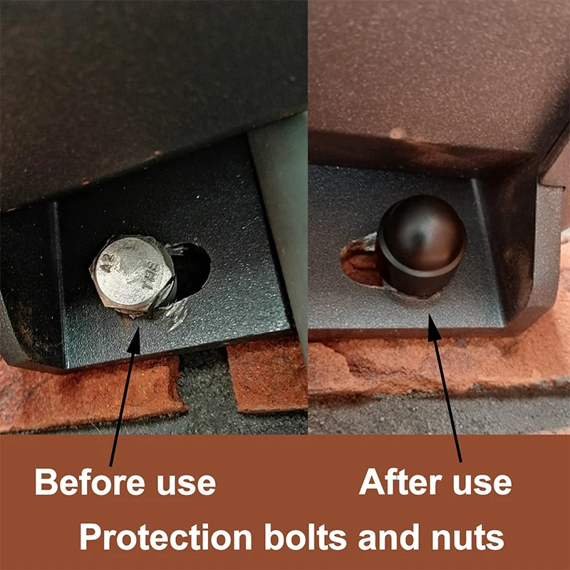 الترباس الجوز قبة حماية قبعات يغطي يتعرض مسدس البلاستيك المسمار الدائري السحابات 50/100 قطعة الباب الأمامي الخلفي ديكو سيارة دراجة نارية #5