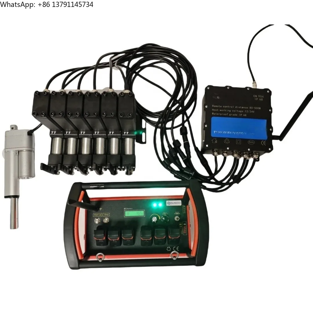 

2025 New 12V 24V Hydraulic Valve 6 Joysticks Boom Truck Crane Remote Control with 6 Motors