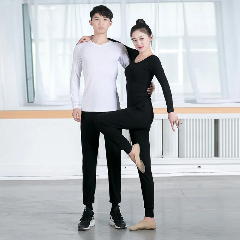 Ballroom Dance Garment Performance latin man shirts Loose student bodysuit modern dance latin dance