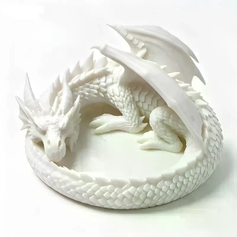 

3D Printed Dragon Shaped Storage Tray Eco-friendly Resin Desktop Organizer for Vanity Jewelry Small Items Home Office Decor