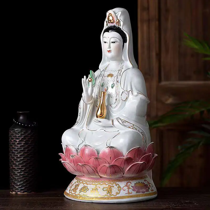 YFY  nanhai guanyin buddha ceramic figurine - premium home decoration for protection and peace
