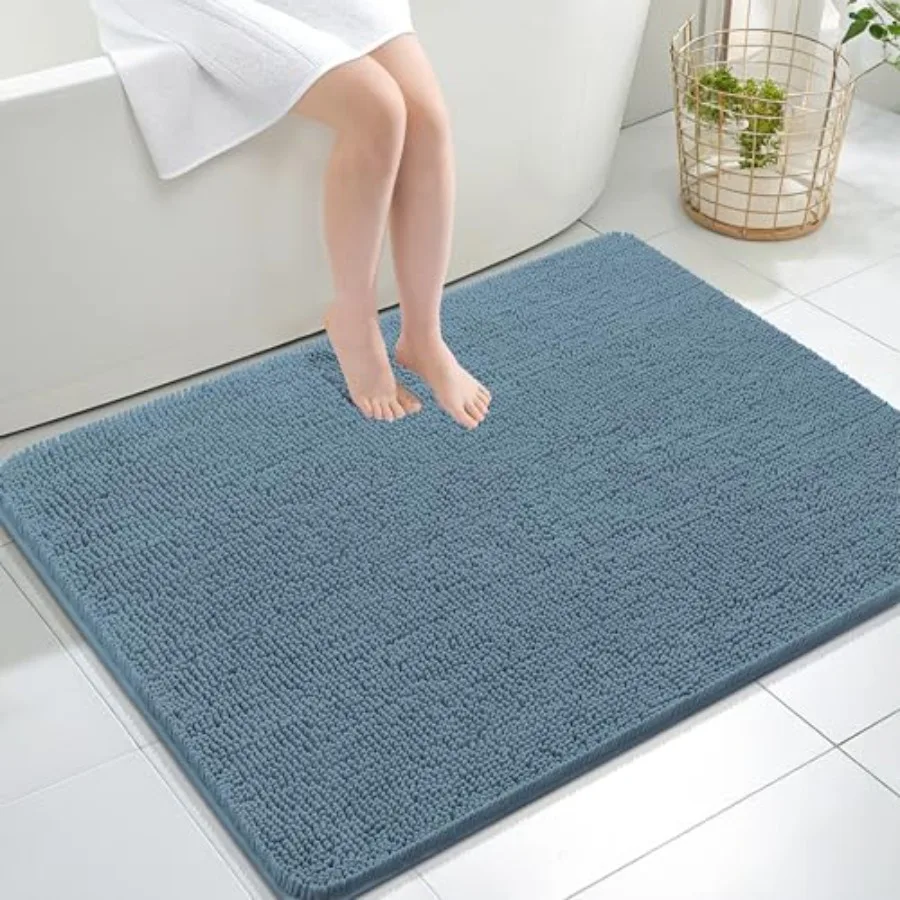 

Large Bathroom Rugs 40x32, Extra Soft Absorbent Chenille Bath Rugs, Rubber Backing Quick Dry, Machine Washable Bath Mats for Ba