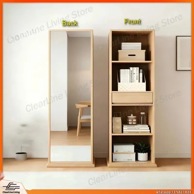 Modern Solid Wood MDF Bookcase for Living Room Space Saving Multi Functional Storage Shelf Customizable Color Size Eco
