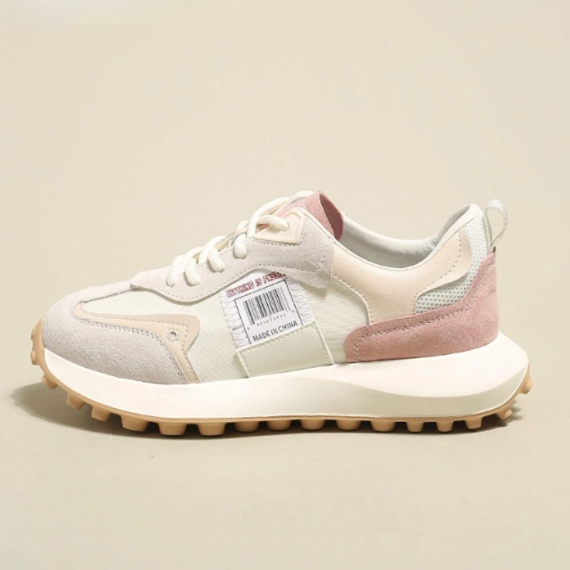 Dames Zomer Hardloopschoen 2023 Luxe Merk Vrijetijdsschoenen Voor Dames Mesh Ademend Platform Designer Roze Dames Sneakers