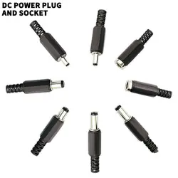 5PCS DC Female Male Power Supply Plug Connectors 5.5* 2.1Mm 5.5* 2.5Mm 3.5 * 1.35Mm 3.5*1.1Mm DC Power Jack Plug Adapter