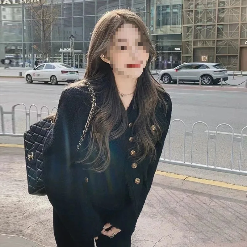 

Жакет из твида женский, с эффектом потертости, из шифона, в клетку, средней длины, легкий, антистатический, с поясом, с рукавами-фонариками, универсальный