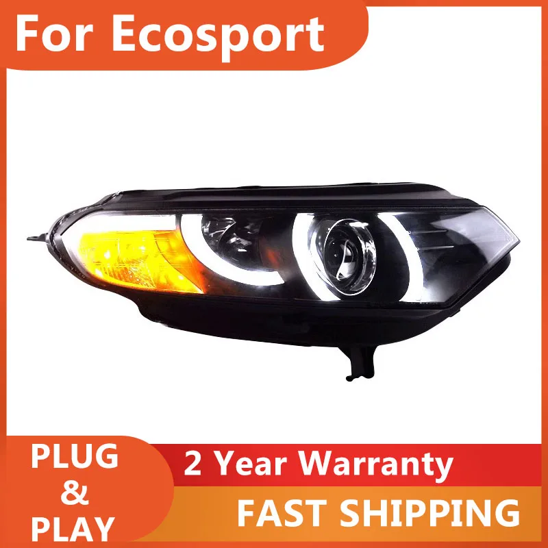 

KOWELL Car Styling for Ecosport Headlights New Evoque Desgin Headlight DRL Bi Xenon Lens High Low Beam Parking Fog Lamp