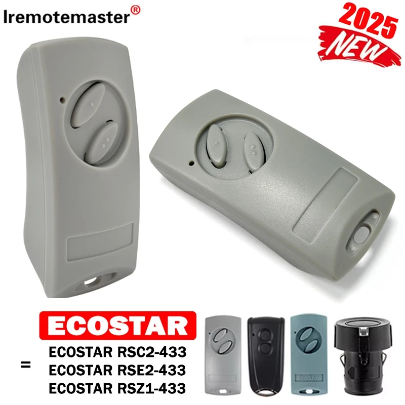 2026 New ECOSTAR RSE2 RSC2 RSZ1 433 MHz Gate Remote Control Rolling Code Garage Door Opener Hand Transmitter RSZ1-433 RSC2-433