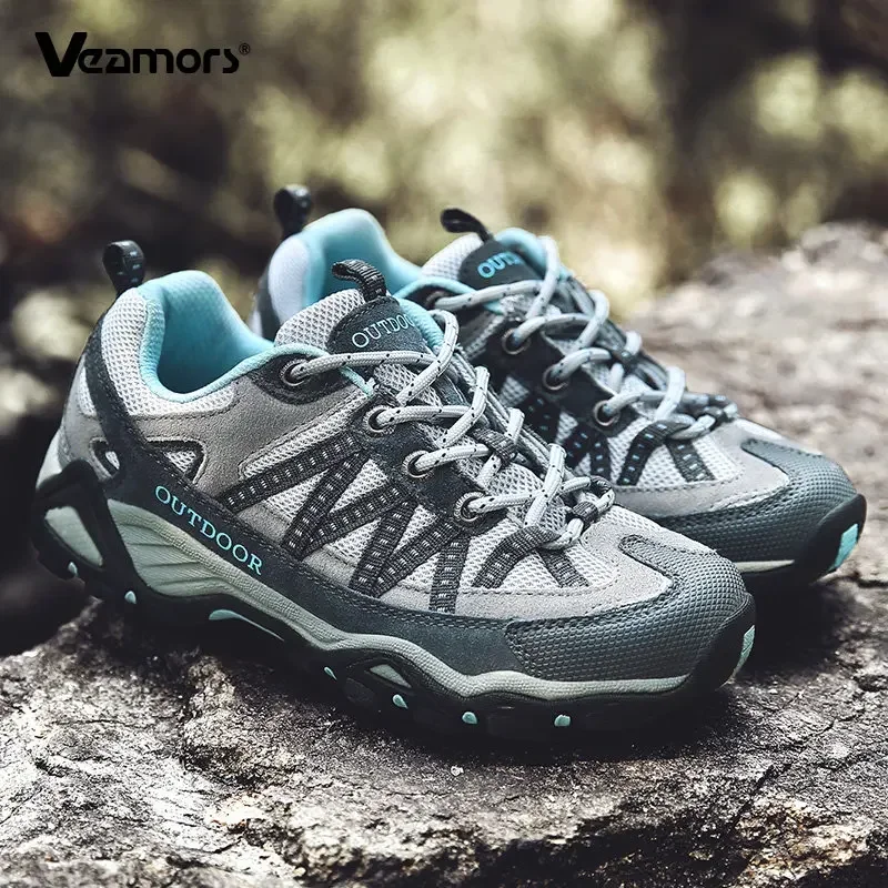 Unisex Outdoor Sneakers Wear-resistant Hiking Shoes For Men Women Non-Slip Tactical Climbing Shoes Breathable Trekking Sneakers