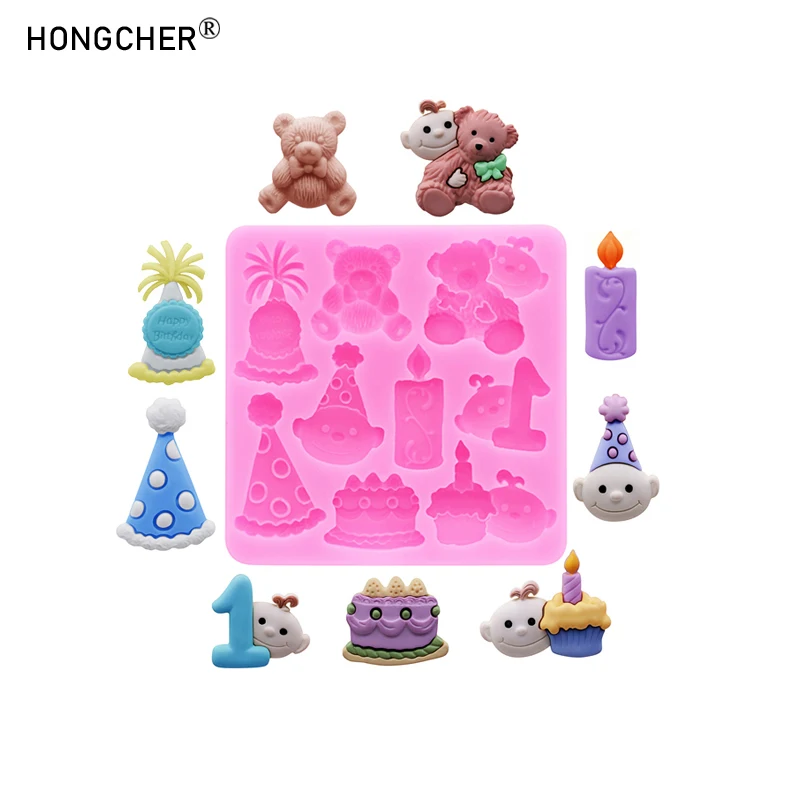 DIY Harz-Zubehör, Silikonformen, Schokoladen-Kuchenbackformen, Cartoon-Tier-Bär Harz-Zubehör, Handwerkswerkzeuge