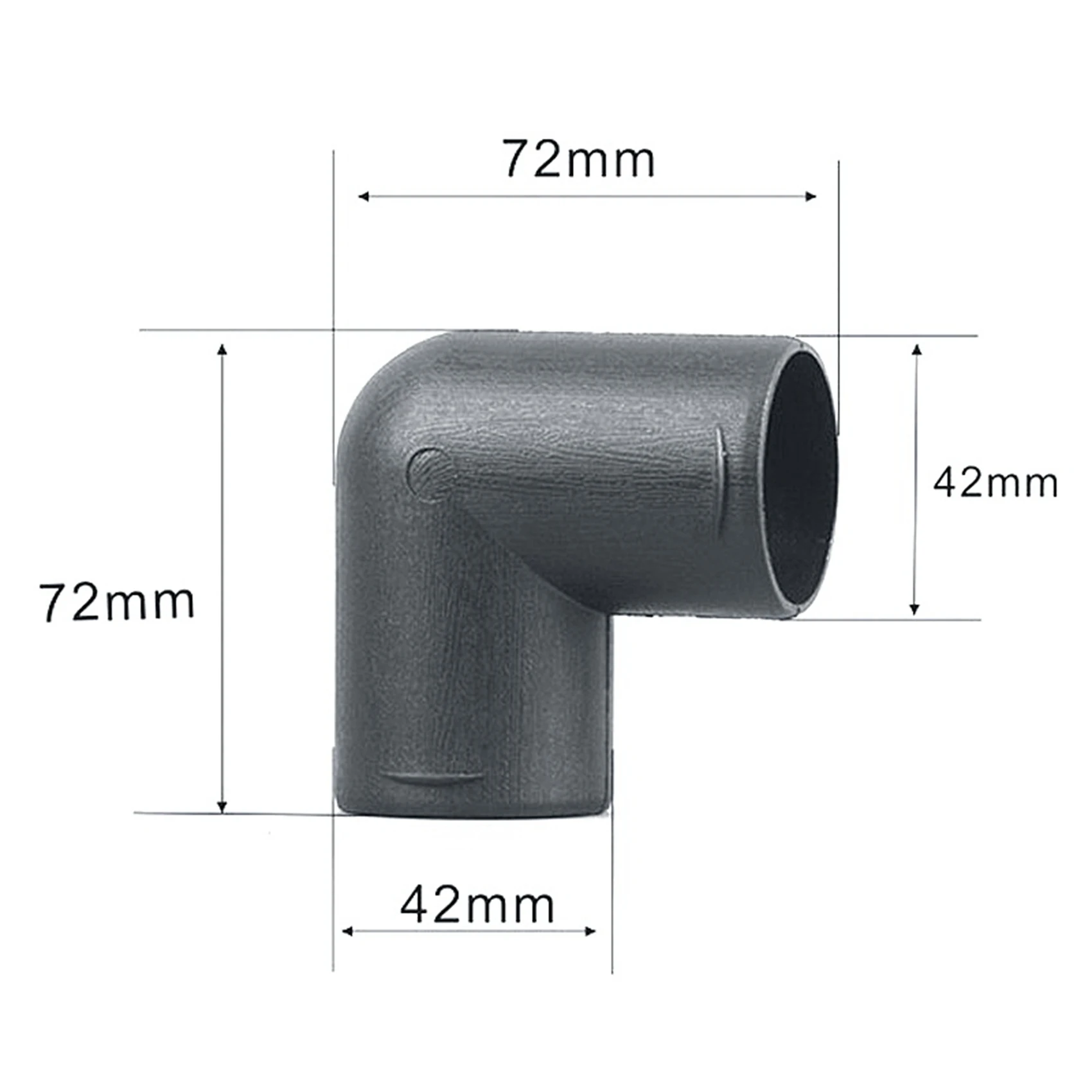 42mm Car Air Heater Ducting Pipe Outlet L Shape Elbow Bend Pipe Exhaust Connector for