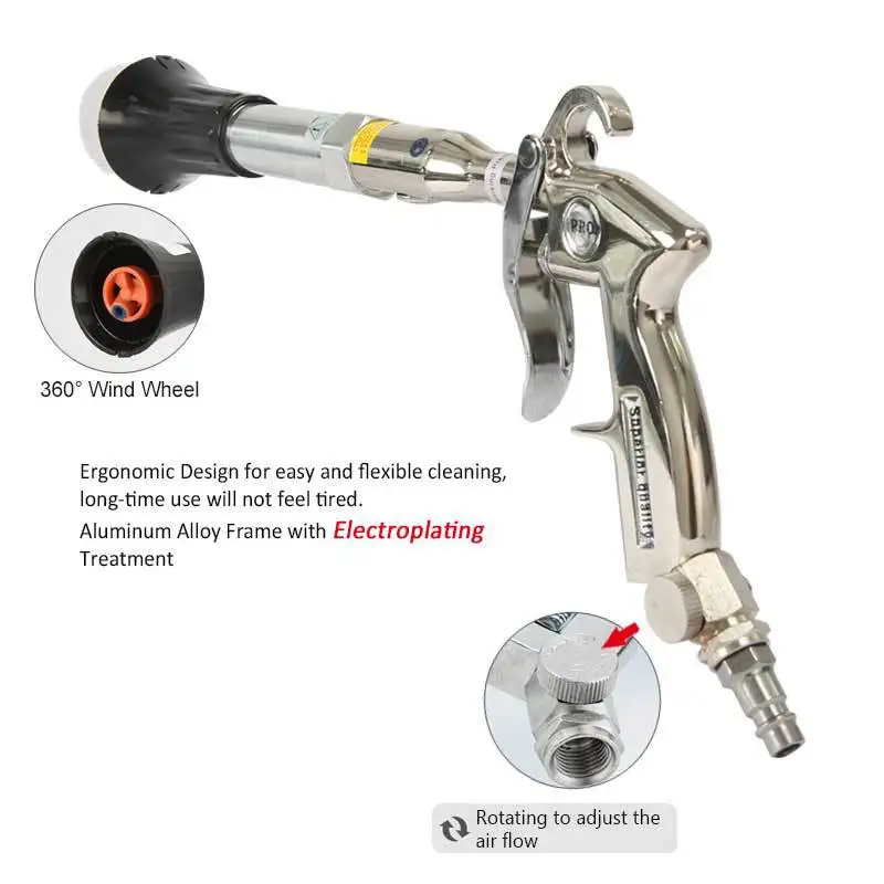 2-in-1 Tornado Autoreinigungspistole & Staubsaugerpistole mit Ergonomischem Griff | Multifunktionales Auto-Reinigungsset mit Metalldüse – Detail 6