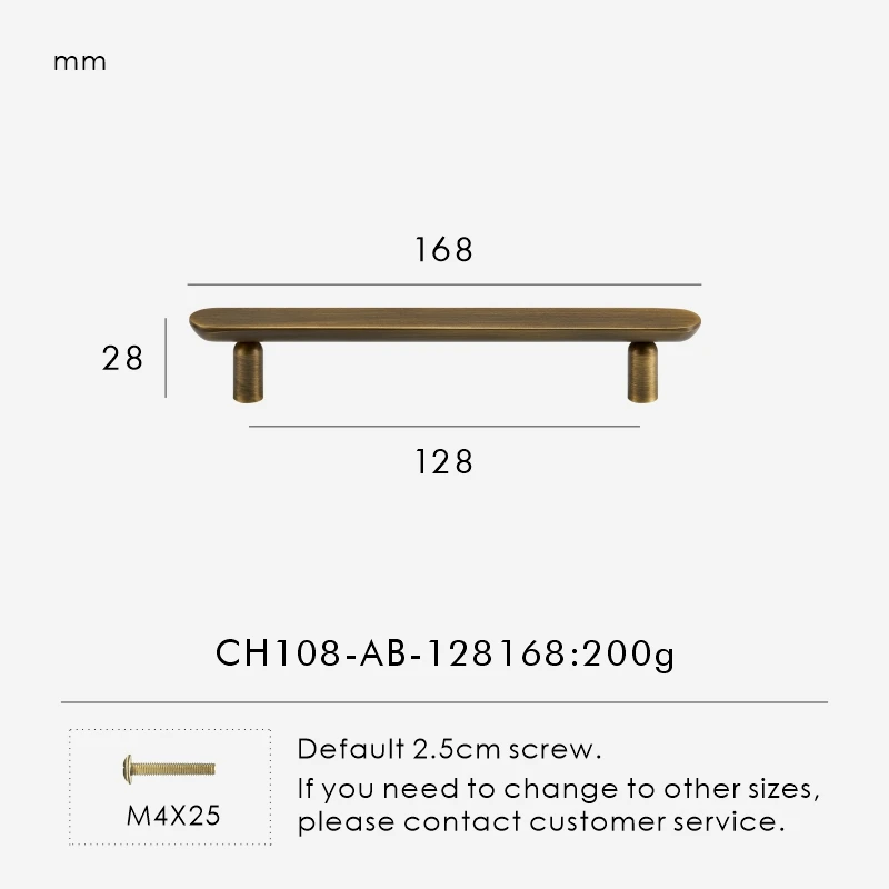 Nurlin massief messing effen minimalistisch Italiaans modern design kastladen T-bar handvat verlengde kledingkast kastdeur pull CH108
