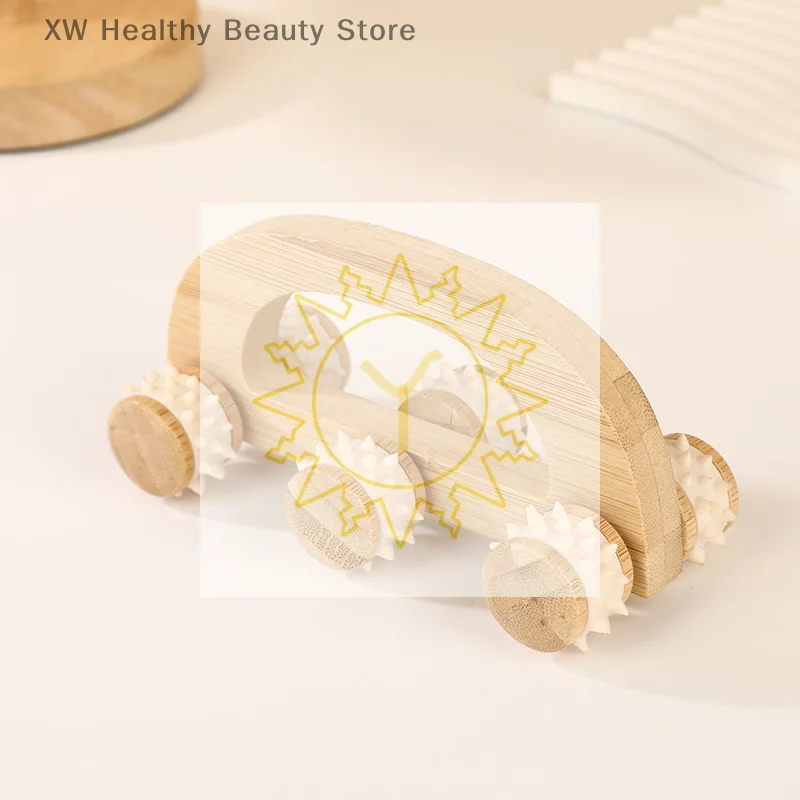 

1pc Wooden Massage Roller Tool, Manual Wooden Massager, Wood Back Massage Roller For Neck Leg Back Deep Tissue Muscle Massage
