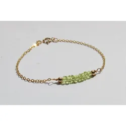 Delicate peridot bracelet,