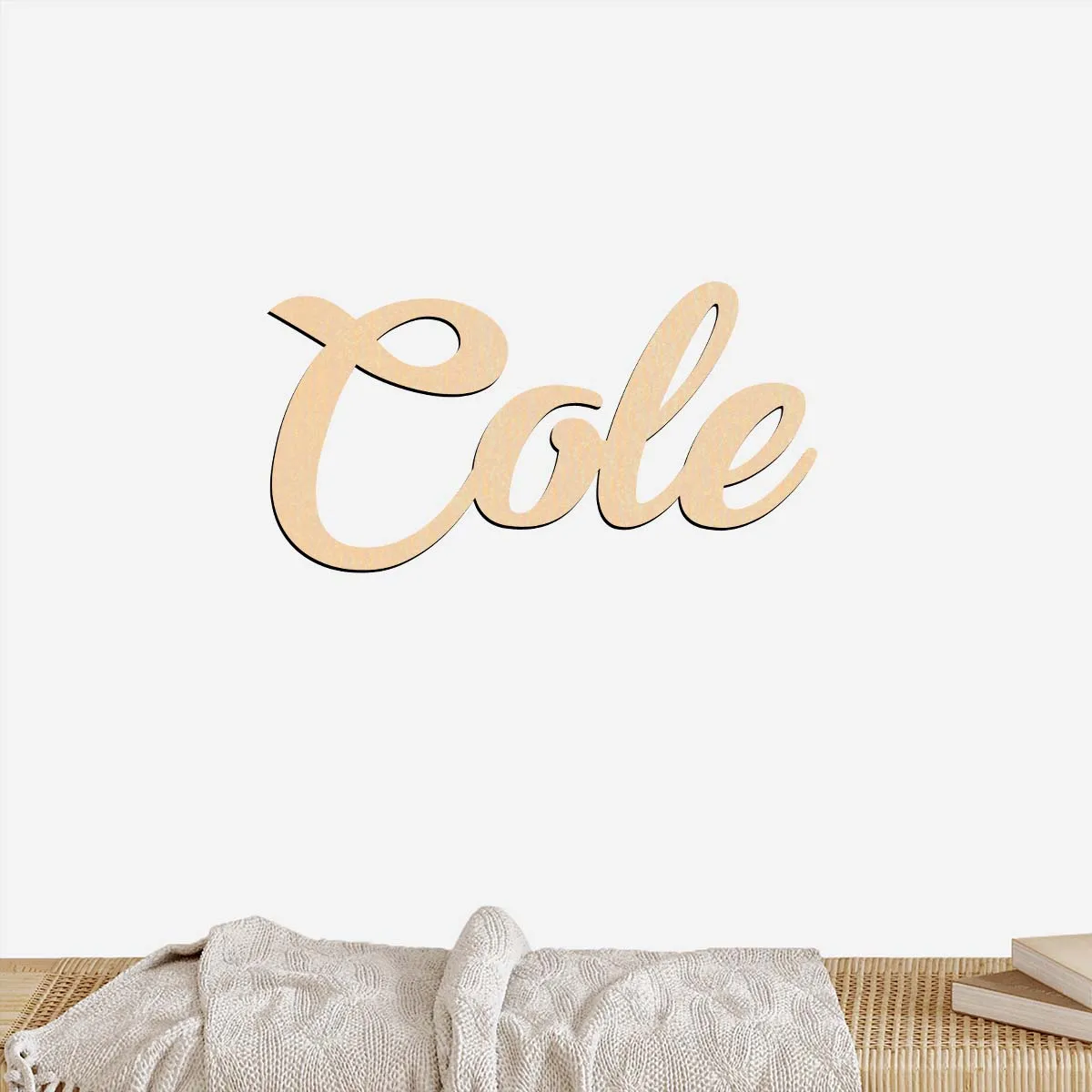 1pc Personalized Custom Name Wooden Signs No Power Needed Customizable Unique Bedroom Decor  For Toilet stickers