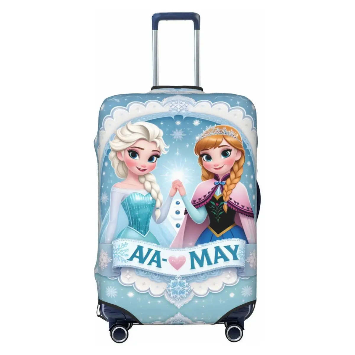 

Custom Classical Frozen Anime Suitcase Cover Elastic Adorable Elsa&Anna Travel Luggage Covers for 18-32 inch