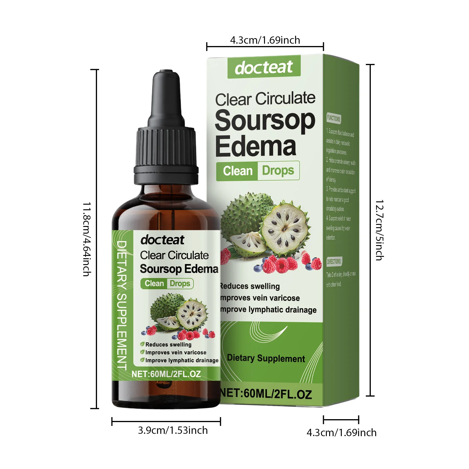 DOCTEAT Slimming Drops Natural Plant Components Eliminate Toxins from Body Metabolism Burn Fat Boost Immunity Nutritional Drops view 3