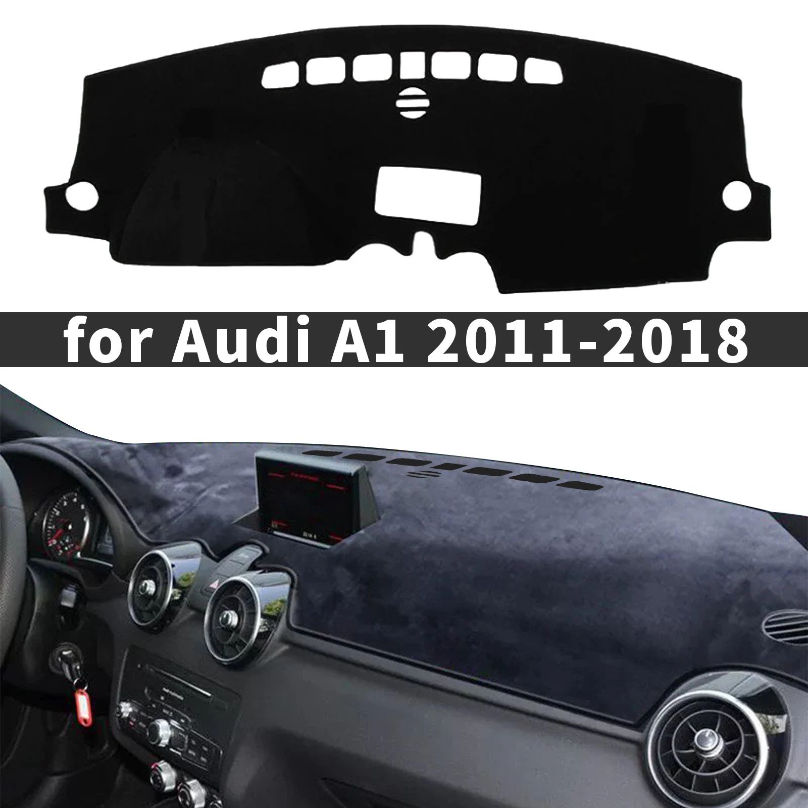 

fit for Audi A1 8X MK1 1th 2018-2011 LHD Accessories Dashmat Dashboard Cover Pad Protective Carpet Car Leather DashMat Sunshade