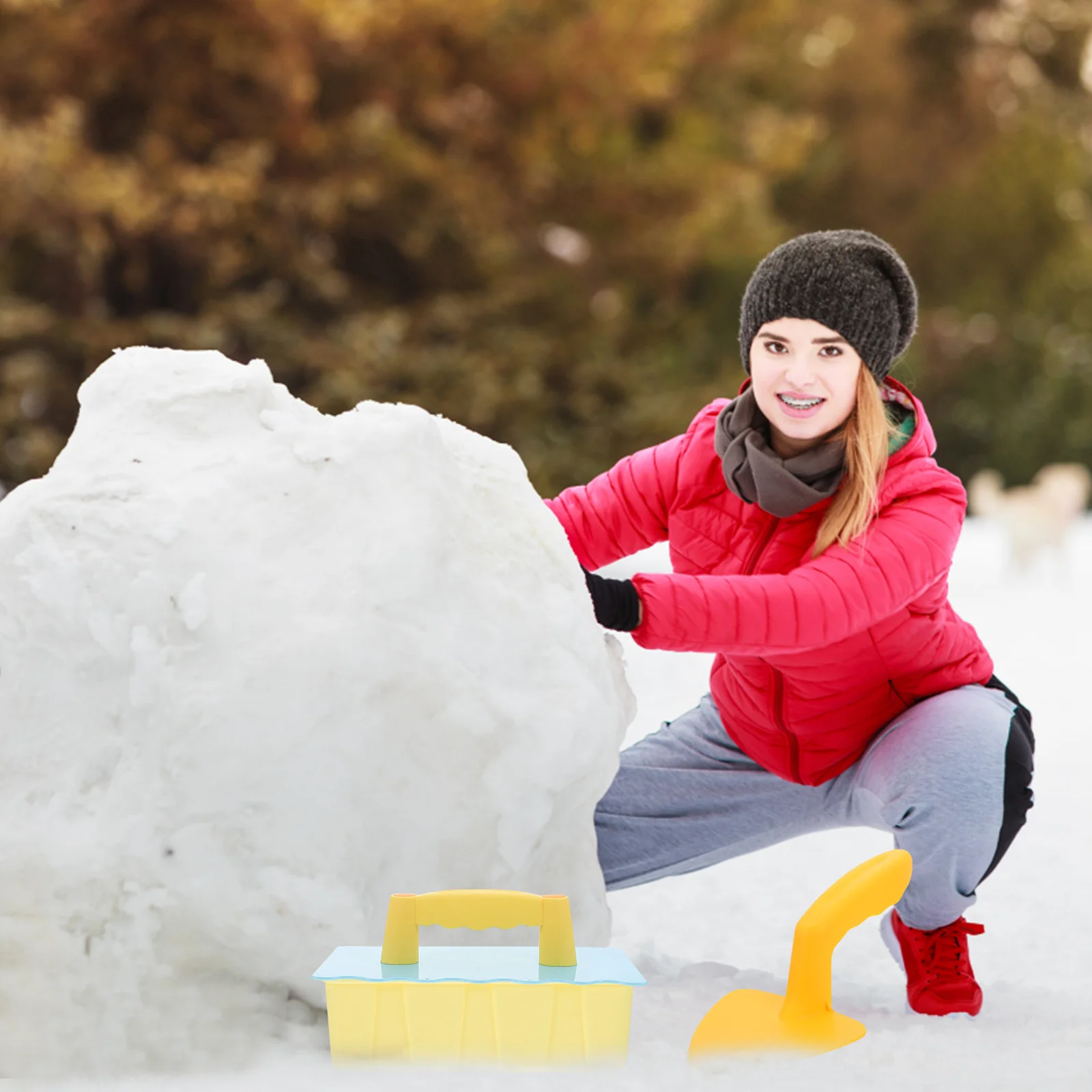 1Set Snow Play Tools Children Snow Brick Maker Small Shovel Premium Material Long Lasting Parent-Child Relationship Improvement