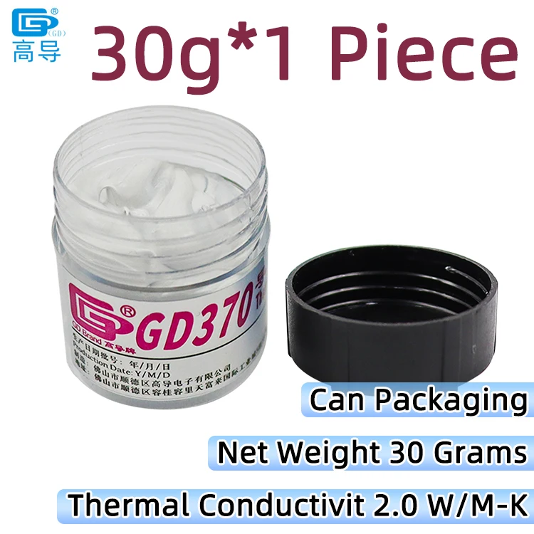 Nettogewicht 1/3/7/15/30/100/150 Gram Wit GD370 Thermisch geleidende vetpasta Gips Koellichaamverbinding voor CPU SSY ST CN HT
