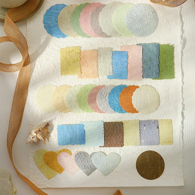 

Journal GO 20pcs Emboss Craft Paper Scrapbooking Decorative Creative Collage Junk Journal Card Craft diy Material Papers