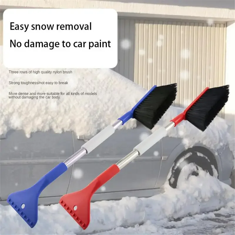 New Ergonomic 2-in-1 Ice Scraper Auto Snow Brush Car Snow Removal Brush Car Foam Grip Snow Removal Tool Vehicle Accessories