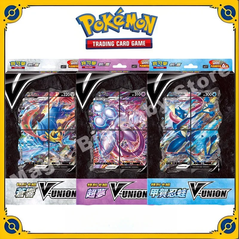 

Оригинальная коллекция карт Pokemon PTCG, традиционный китайский китайский держатель V-UNION S7, усилитель S7, подарок для детей Mewtwo Ninja