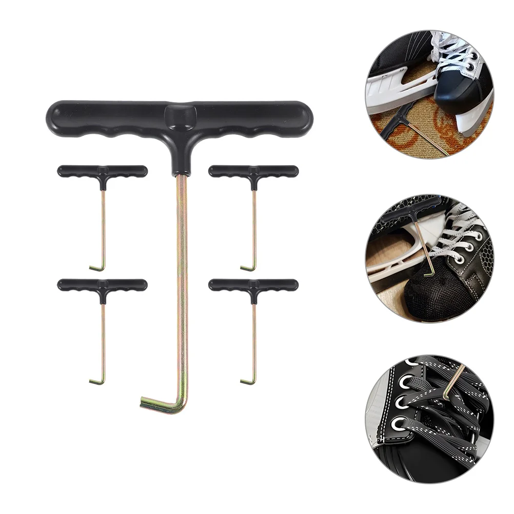 5-delige elastische veters schoenveter spanner schoenen gereedschap cowboylaarzen T-vormige trekker