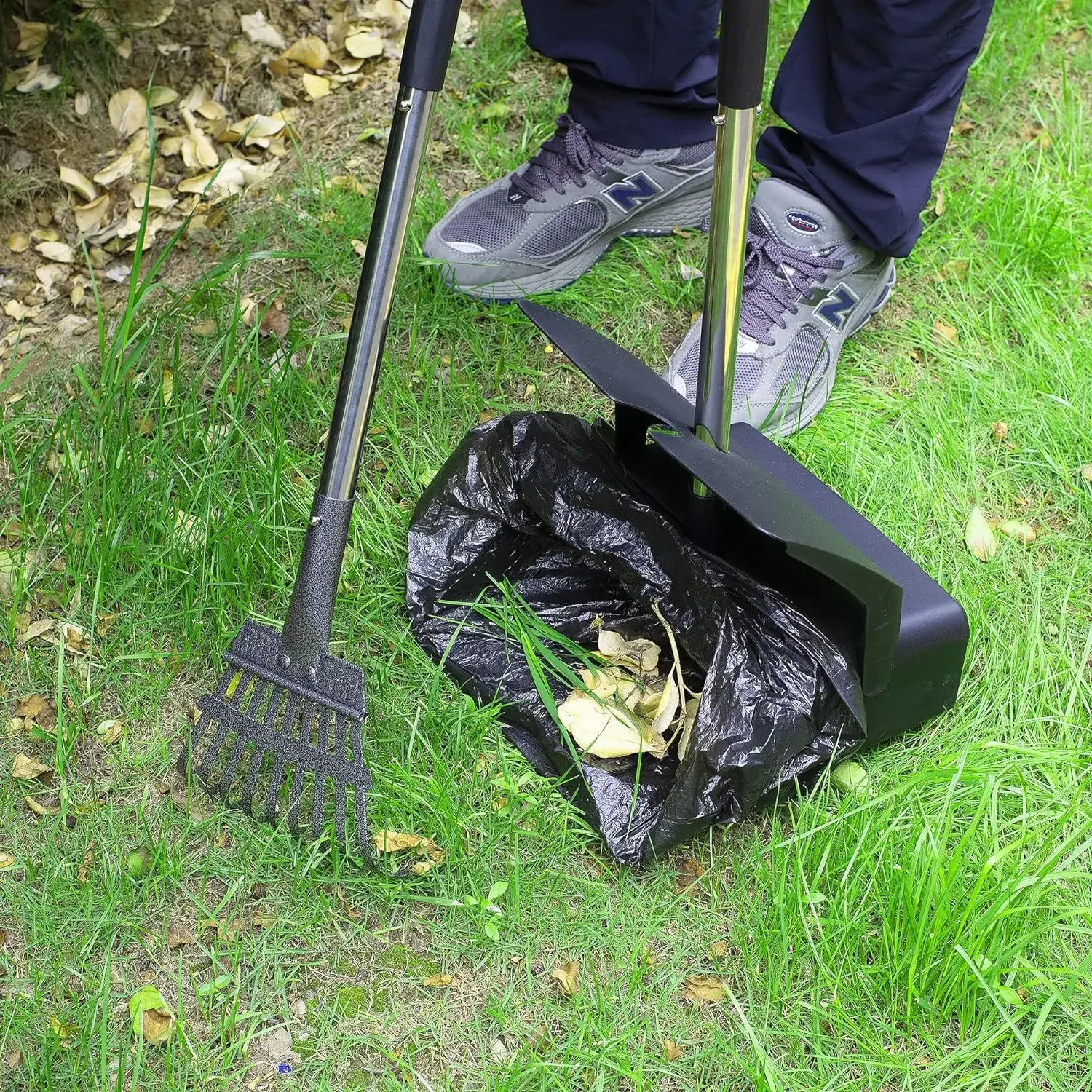 Pet shit toilet pick-up artifact stainless steel shovel rake dustpan set