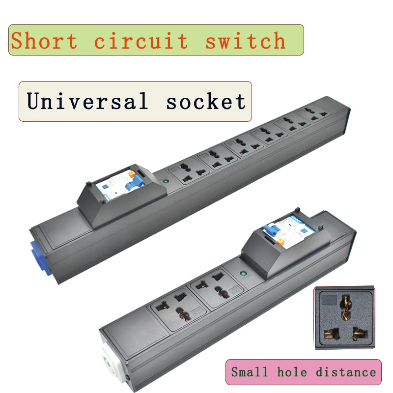 PDU Power Strips Schuko Powerlink box audio 3P Aviation plug Short circuit switch 10A universal  socket  with LED line wireless