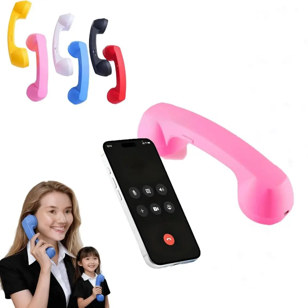 with Microphone Phone Handset Wireless Telephone Style Landline Handle Receiver Black Color Handheld Cell Phone Receiver