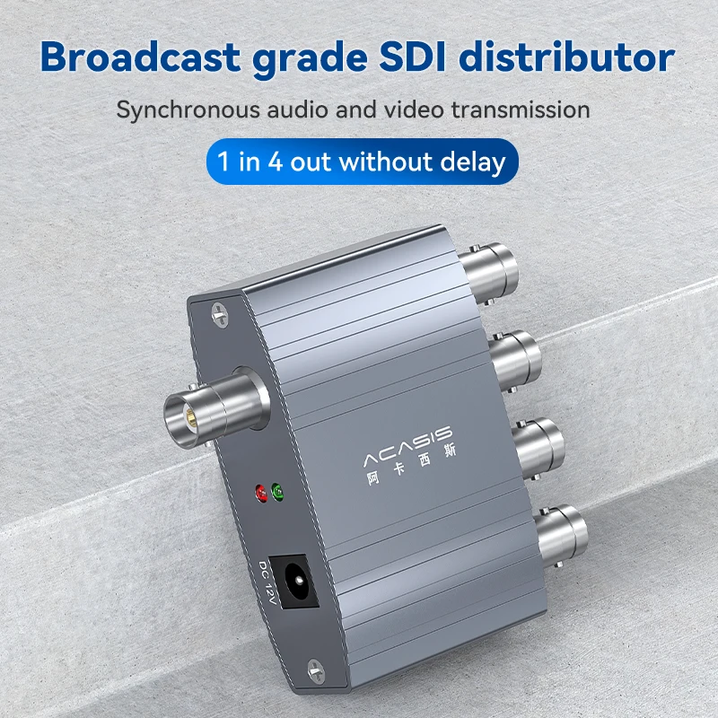 

Acasis 1 in 4 Out SDI Video Splitter 1080P60Hz High Resolution Sound Multiviewer Display Splitter for Laptop Monitor TV